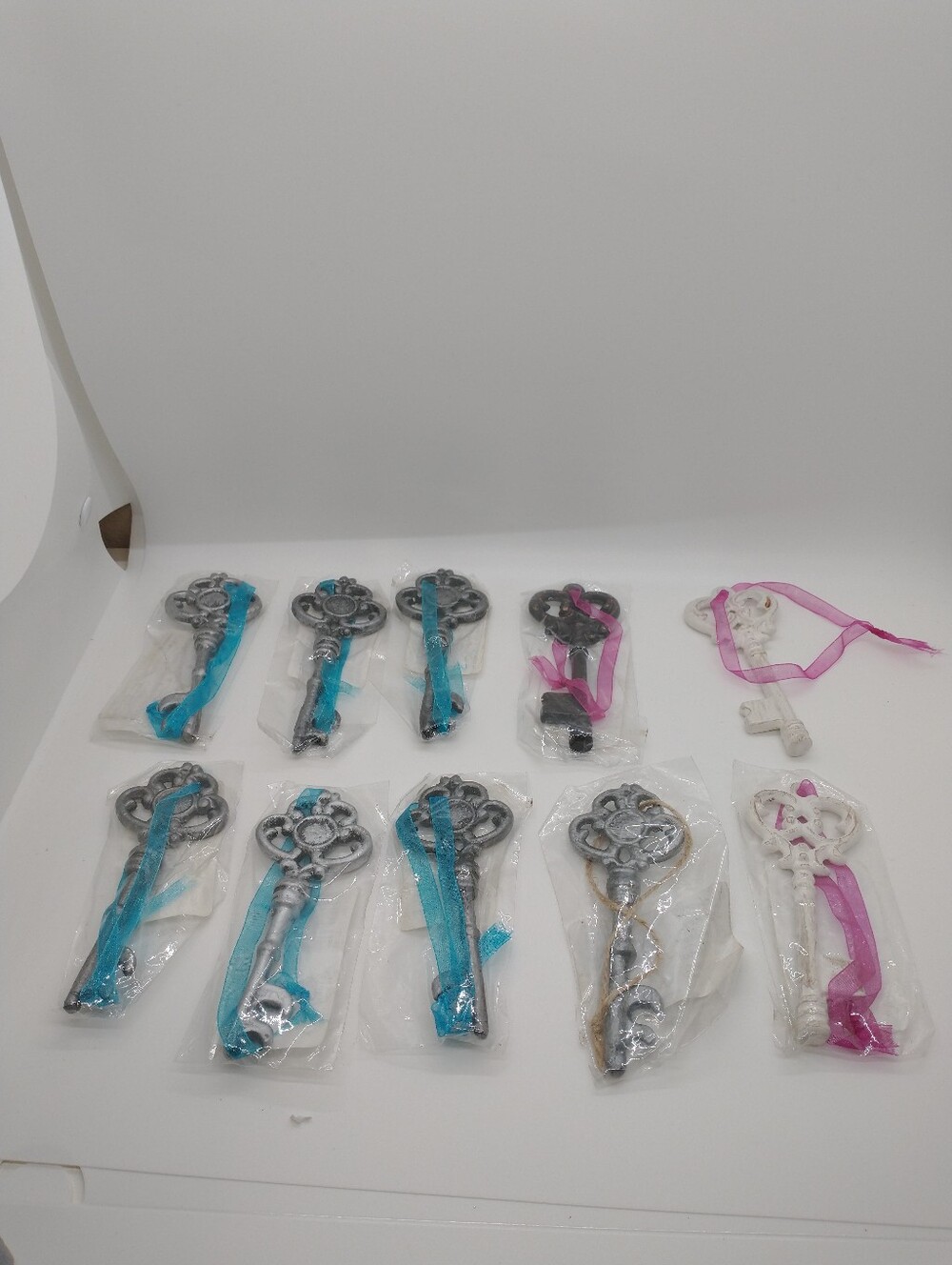 Antique Michael’s Metal Keys, Multi Color, Set Of 10, Brand New